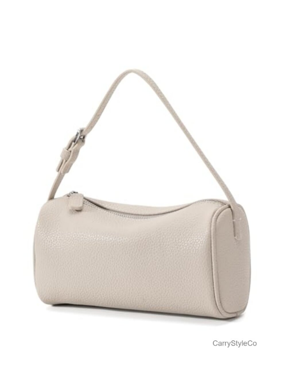 Small Barrel Crossbody Purse PU Leather Shoulder Handbag with Adjustable Strap